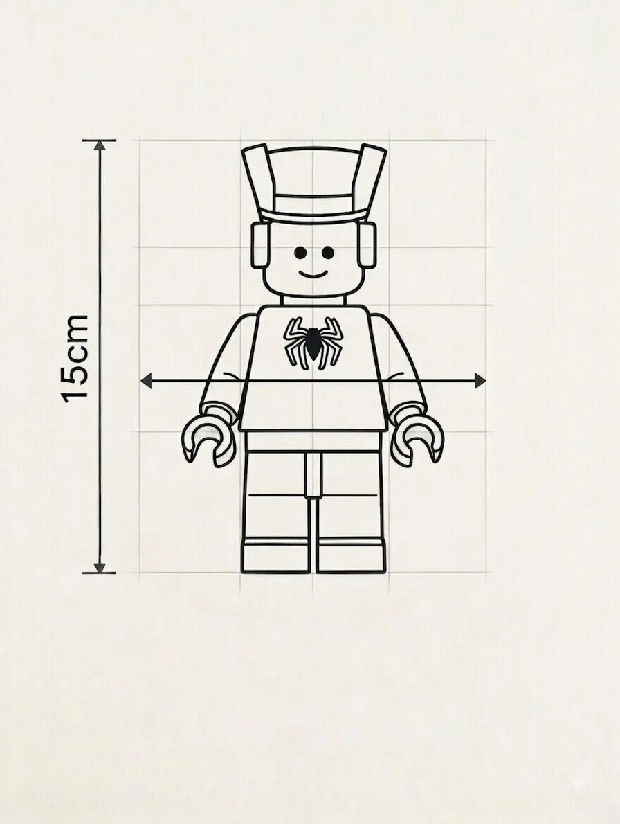Sammy Admin Brainrot — Boneco Roblox 3D — dimensões