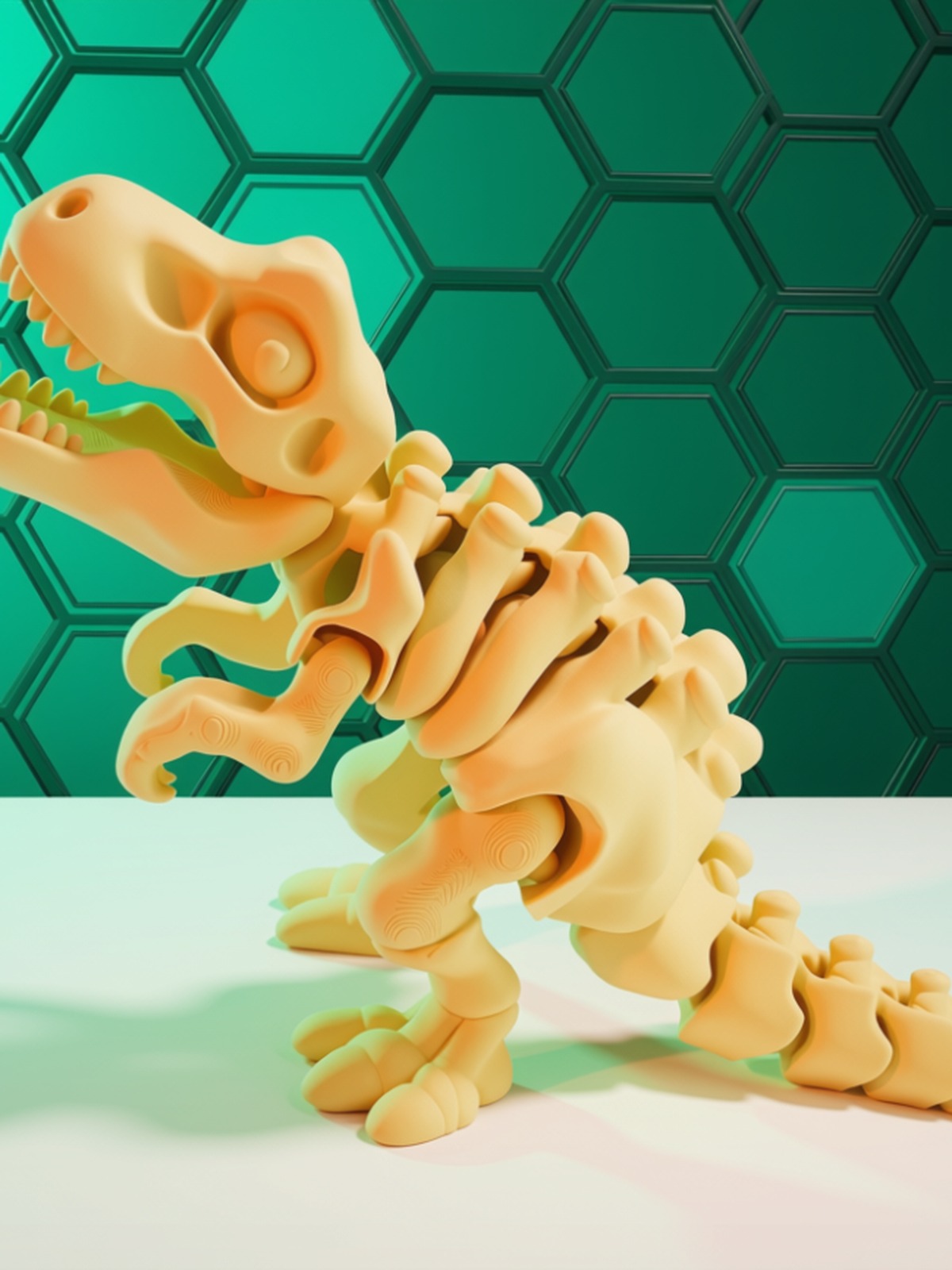 Esqueleto Articulado de T-Rex 3D — ambiente