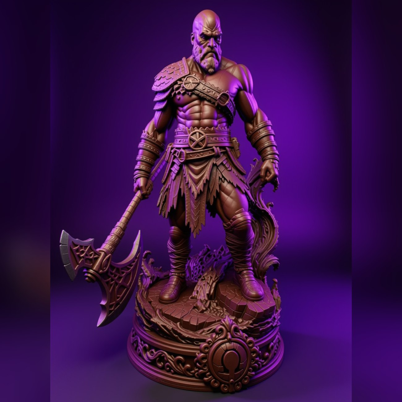 Kratos — Estátua 3D
