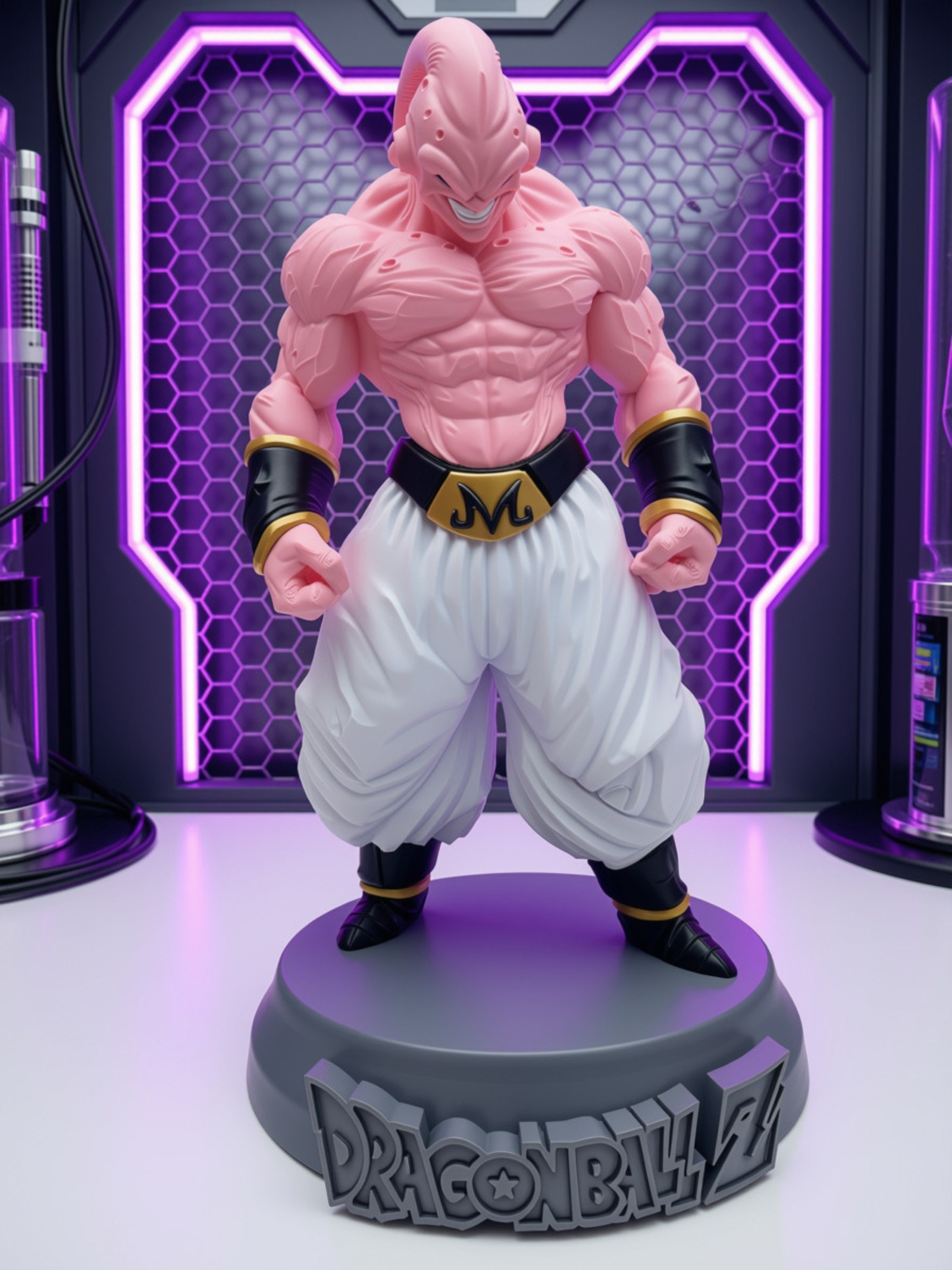 Majin Buu — Estátua 3D Dragon Ball Z — ambiente