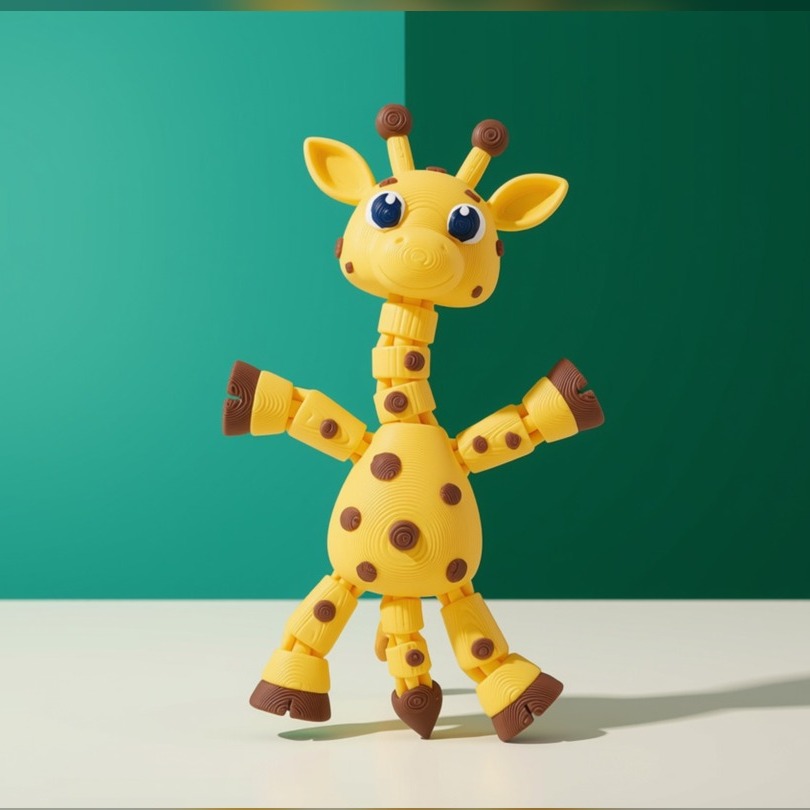 Girafa Articulada — Brinquedo Inquieto 3D